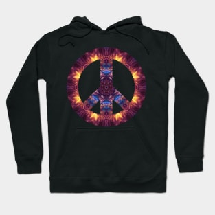 Fractal Mandala Peace Sign Hoodie